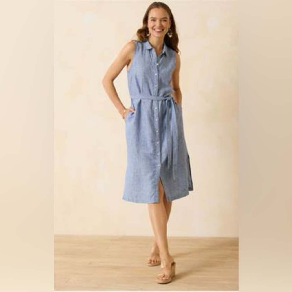 Tommy Bahama Two Palms Linen Shirt Dress – XL - Picture 3 of 8